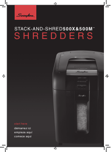 Manual de uso Swingline Stack-and-Shred 500M Destructora