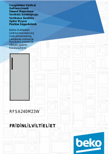 Bedienungsanleitung BEKO RFSA240M23W Gefrierschrank