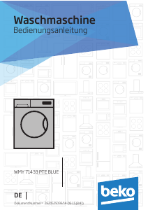 Bedienungsanleitung BEKO WMY 71433 PTE Blue Waschmaschine