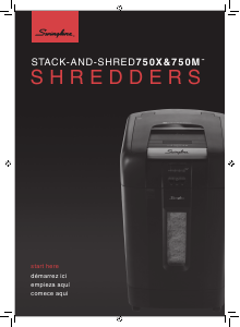 Manual de uso Swingline Stack-and-Shred 750X Destructora