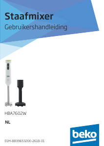 Handleiding BEKO HBA7602W Staafmixer