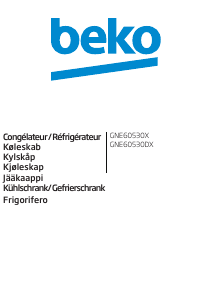 Käyttöohje BEKO GNE 60530 DX Jääkaappipakastin