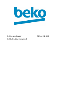 Handleiding BEKO RCNA365E40XP Koel-vries combinatie