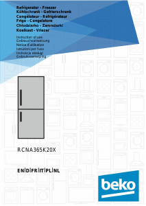 Manuale BEKO RCNA365K20X Frigorifero-congelatore