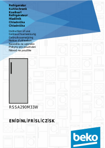 Handleiding BEKO RSSA290M33W Koel-vries combinatie