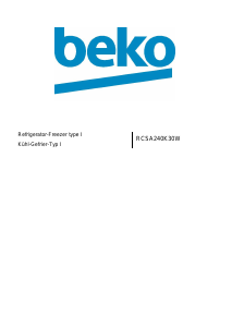 Manual BEKO RCSA240K30W Fridge-Freezer