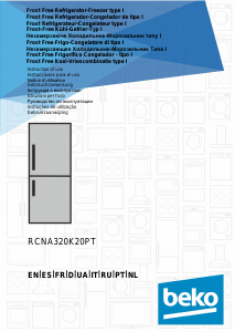 Bedienungsanleitung BEKO RCNA320K20PT Kühl-gefrierkombination