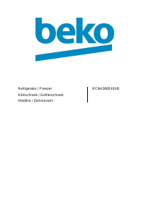 Manual BEKO RCNA366E40XB Fridge-Freezer