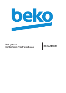 Bedienungsanleitung BEKO BCSA240K3S Kühl-gefrierkombination