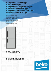 Manuale BEKO RCSA330K21W Frigorifero-congelatore