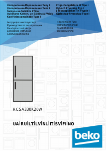 Handleiding BEKO RCSA330K20W Koel-vries combinatie