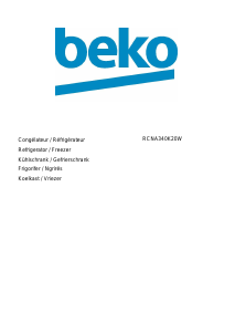 Bedienungsanleitung BEKO RCNA340K20W Kühl-gefrierkombination