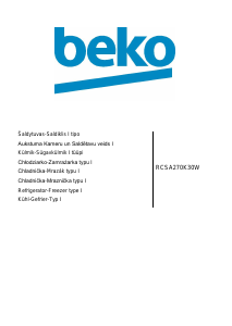 Manual BEKO RCSA270K30W Fridge-Freezer