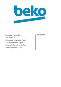 Kasutusjuhend BEKO CS234020 Külmik-sügavkülmik