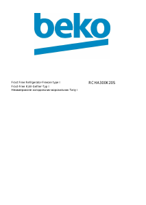 Bedienungsanleitung BEKO RCHA300K20S Kühl-gefrierkombination