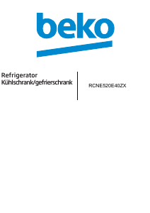 Bedienungsanleitung BEKO RCNE520E40ZX Kühl-gefrierkombination