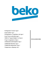 Bedienungsanleitung BEKO RDSA240K30W Kühl-gefrierkombination