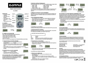 Handleiding Gamma 456401 Schakelklok