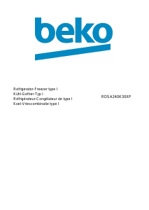 Manual BEKO RDSA240K30XP Fridge-Freezer