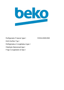 Manuale BEKO RSSE265K20W Frigorifero-congelatore