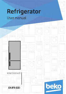 Manual BEKO RCNE720E3VZP Fridge-Freezer