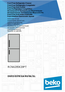 Bedienungsanleitung BEKO RCNA295K20PT Kühl-gefrierkombination