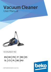 Manuál BEKO VCO 62607 AD Vysavač