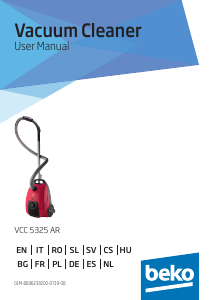 Manual BEKO VCC 5325 AR Vacuum Cleaner