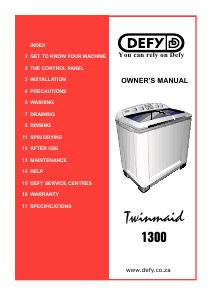 Manual Defy DTT 164 Washer-Dryer