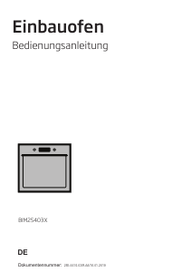 Bedienungsanleitung BEKO BIM25403X Backofen