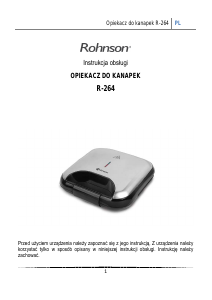 Instrukcja Rohnson R-264 Kontakt grill