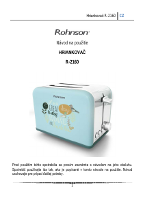 Návod Rohnson R-2160 Toastovač