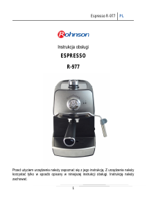 Instrukcja Rohnson R-977 Ekspres do espresso