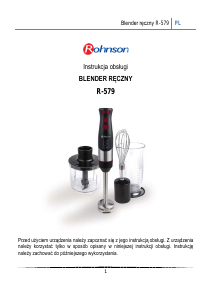 Instrukcja Rohnson R-579 Blender ręczny