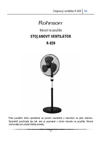 Návod Rohnson R-839 Ventilátor
