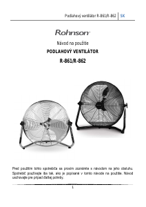 Návod Rohnson R-862 Ventilátor