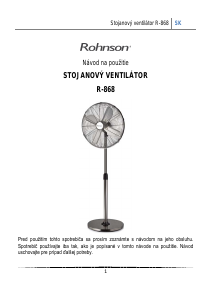 Návod Rohnson R-868 Ventilátor