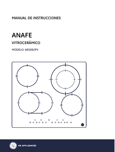 Manual de uso GE AEGE62PV Placa