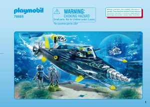 Mode d’emploi Playmobil set 70005 Adventure Sous-marin d'attaque S.H.A.R.K Team