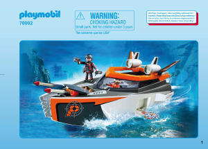 Instrukcja Playmobil set 70002 Adventure Spy team Łódź Turbo