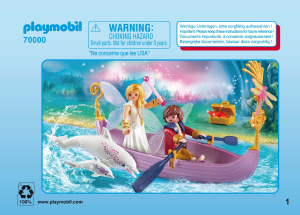 Manual Playmobil set 70000 Fairy World Barco Romântico da Fada