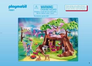 Manual Playmobil set 70001 Fairy World Casa da Floresta das Fadas