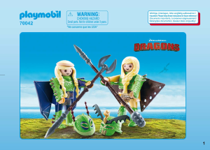 Руководство Playmobil set 70042 Dragons Забияка и Задирака в летном костюме