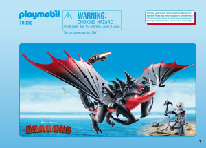 Bruksanvisning Playmobil set 70039 Dragons Dödsgreppare och Grimmel