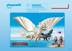 Manuale Playmobil set 70038 Dragons Furia Chiara con Baby Dragon e bambini