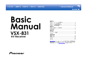 説明書 パイオニア VSX-831 レシーバー