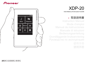 Manual de uso Pioneer XDP-20 Reproductor de Mp3