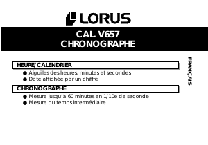 Mode d’emploi Lorus RM301DX9 Sports Montre