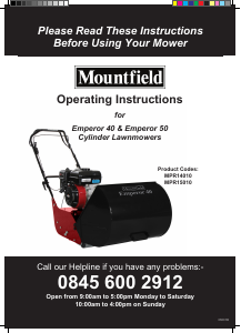 Manual Mountfield Emperor 40 Lawn Mower