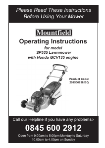 Mountfield sp535hw store manual